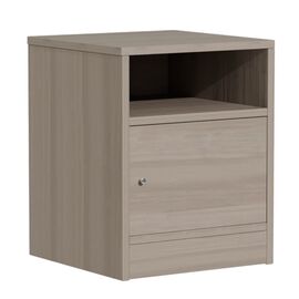 Κομοδίνο Foly pakoworld με ένα ντουλάπι γκρι oak 40x40x50εκ - ΚΟΜΟΔΙΝΑ στο Milonadakis.gr