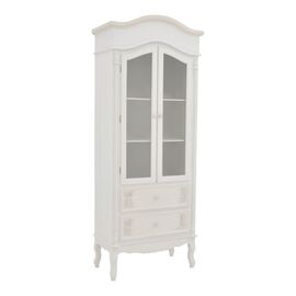 Βιτρίνα Pazlen Inart mdf σε λευκή αντικέ απόχρωση 74.5x39x190εκ - ΒΙΤΡΙΝΕΣ στο Milonadakis.gr