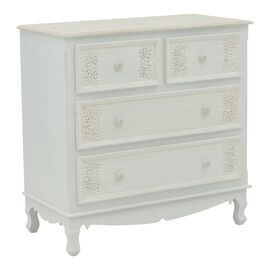 Συρταριέρα Pazlen Inart mdf σε λευκή αντικέ απόχρωση 80x40x80εκ - ΣΥΡΤΑΡΙΕΡΕΣ - ΤΟΥΑΛΕΤΕΣ στο Milonadakis.gr