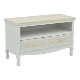 Έπιπλο τηλεόρασης Joliene Inart mdf σε λευκή αντικέ-φυσική απόχρωση 100x42x61εκ - ΕΠΙΠΛΑ ΤΗΛΕΟΡΑΣΗΣ στο Milonadakis.gr