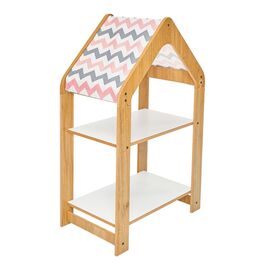 Ραφιέρα Montessori Zoilen pakoworld φυσικό-λευκό-ροζ mdf 50x30x80εκ - ΟΡΓΑΝΩΣΗ ΣΠΙΤΙΟΥ στο Milonadakis.gr