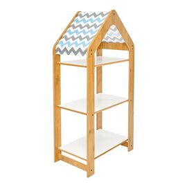 Ραφιέρα Montessori Zoilen I pakoworld λευκό-φυσικό-μπλε mdf 50x30x100εκ - ΟΡΓΑΝΩΣΗ ΣΠΙΤΙΟΥ στο Milonadakis.gr