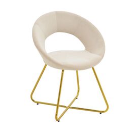 Καρέκλα Valentina pakoworld μπεζ βελούδο-χρυσό πόδι 65x60x82εκ - ΚΑΡΕΚΛΕΣ - ΠΟΛΥΘΡΟΝΕΣ ΕΣ. στο Milonadakis.gr