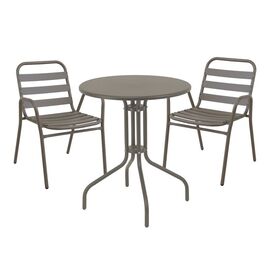 Tραπεζαρία Sussie-Vergo pakoworld σετ 3τεμ σαμπανιζέ μέταλλο-αλουμίνιο Φ60x70εκ - ΣΕΤ ΤΡΑΠΕΖΑΡΙΕΣ στο Milonadakis.gr