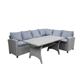 Σαλόνι Flashy pakoworld σετ 3τμχ ύφασμα ανθρακί-rattan ανθρακί - ΣΕΤ ΣΑΛΟΝΙΑ στο Milonadakis.gr