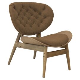 Πολυθρόνα relax Udalle pakoworld μασίφ ξύλο καρυδί-ύφασμα καφέ 77x70x82εκ - ΚΑΡΕΚΛΕΣ - ΠΟΛΥΘΡΟΝΕΣ ΕΣ. στο Milonadakis.gr