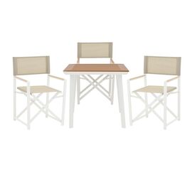 Τραπεζαρία Mabu-Synergy σετ 3τεμ pakoworld λευκό αλουμίνιο και plywood σε φυσικό χρώμα 80x80x74εκ - ΣΕΤ ΤΡΑΠΕΖΑΡΙΕΣ στο Milonadakis.gr