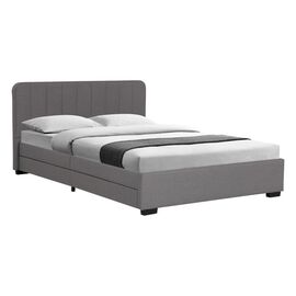 Κρεβάτι διπλό Veloty pakoworld ύφασμα ανθρακί με συρτάρια 150x200εκ - ΚΡΕΒΑΤΙΑ στο Milonadakis.gr