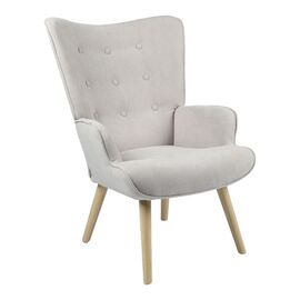 Πολυθρόνα Fluffy pakoworld ύφασμα ανοιχτό γκρι-φυσικό πόδι 75x69x96εκ - ΚΑΡΕΚΛΕΣ - ΠΟΛΥΘΡΟΝΕΣ ΕΣ. στο Milonadakis.gr