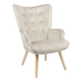 Πολυθρόνα Fluffy pakoworld βελούδο μπεζ-φυσικό πόδι 75x69x96εκ - ΚΑΡΕΚΛΕΣ - ΠΟΛΥΘΡΟΝΕΣ ΕΣ. στο Milonadakis.gr