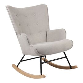 Κουνιστή πολυθρόνα Georgia pakoworld ύφασμα ανοιχτό γκρι-φυσικό 75x71x95εκ - ΚΑΡΕΚΛΕΣ - ΠΟΛΥΘΡΟΝΕΣ ΕΣ. στο Milonadakis.gr