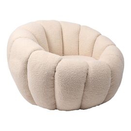 Πολυθρόνα Yannick pakoworld μπουκλέ ύφασμα λευκό 92x92x60εκ - ΚΑΡΕΚΛΕΣ - ΠΟΛΥΘΡΟΝΕΣ ΕΣ. στο Milonadakis.gr