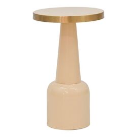 Βοηθητικό τραπέζι Easyful Inart κρεμ-χρυσό μέταλλο Φ36x58εκ - ΒΟΗΘΗΤΙΚΑ ΤΡΑΠΕΖΑΚΙΑ στο Milonadakis.gr