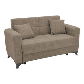 Καναπές-κρεβάτι με αποθηκευτικό χώρο διθέσιος Modestole pakoworld ανοιχτό καφέ ύφασμα 155x85x80εκ - ΚΑΝΑΠΕΔΕΣ-ΣΑΛΟΝΙΑ στο Milonadakis.gr