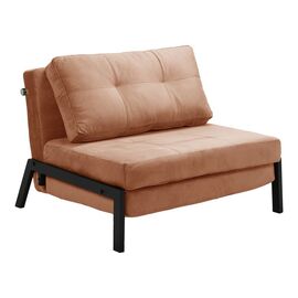 Πολυθρόνα-κρεβάτι Fancy pakoworld ύφασμα βελούδο σε σάπιο μήλο απόχρωση και πόδι μαύρο μέταλλο 95x98x70εκ - ΚΑΝΑΠΕΔΕΣ-ΣΑΛΟΝΙΑ στο Milonadakis.gr