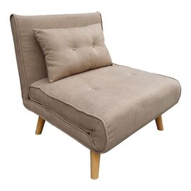 Καναπές-κρεβάτι Josuane pakoworld μπεζ ύφασμα και ξύλινο πόδι σε φυσική απόχρωση 77x80x81εκ - ΚΑΝΑΠΕΔΕΣ-ΣΑΛΟΝΙΑ στο Milonadakis.gr