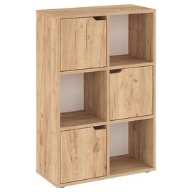Βιβλιοθήκη Bookel pakoworld μελαμίνης σε oak απόχρωση 59.5x27.5x89εκ - ΒΙΒΛΙΟΘΗΚΕΣ στο Milonadakis.gr