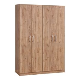Ντουλάπα ρούχων τετράφυλλη Jonar I pakoworld χρώμα oak 120x42x180εκ - ΝΤΟΥΛΑΠΕΣ στο Milonadakis.gr