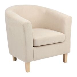 Πολυθρόνα Tronmo pakoworld κρεμ ύφασμα και πόδι rubberwood σε φυσική απόχρωση 75x69x75εκ - ΚΑΡΕΚΛΕΣ - ΠΟΛΥΘΡΟΝΕΣ ΕΣ. στο Milonadakis.gr