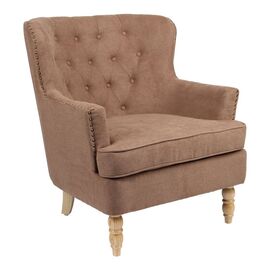 Πολυθρόνα Keisi pakoworld καφέ ύφασμα-πόδι φυσικό ξύλο 81.5x84x92.5εκ - ΚΑΡΕΚΛΕΣ - ΠΟΛΥΘΡΟΝΕΣ ΕΣ. στο Milonadakis.gr