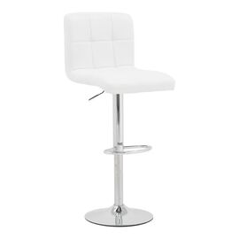 Σκαμπό μπαρ Remina pakoworld πτυσσόμενο λευκό pu-βάση χρωμίου 44x44x112εκ - ΣΚΑΜΠΟ ΜΠΑΡ στο Milonadakis.gr