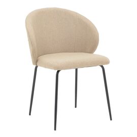 Καρέκλα Olympian pakoworld ύφασμα σε μπεζ απόχρωση με μαύρο μεταλλικό πόδι 50x55x83εκ - ΚΑΡΕΚΛΕΣ - ΠΟΛΥΘΡΟΝΕΣ ΕΣ. στο Milonadakis.gr
