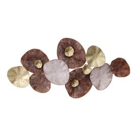 Διακοσμητικό τοίχου Salie Inart μέταλλο σε χρυσή-ροζ-κόκκινη απόχρωση 120x59x7εκ - ΔΙΑΚΟΣΜΗΤΙΚΑ ΤΟΙΧΟΥ στο Milonadakis.gr