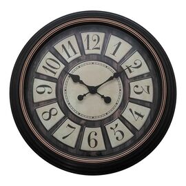 Ρολόι τοίχου Docto Inart σε μαύρη αντικέ απόχρωση Φ55.8x5.2εκ - ΡΟΛΟΓΙΑ στο Milonadakis.gr