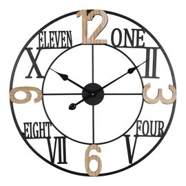 Ρολόι τοίχου Beauco Inart μέταλλο σε μαύρη απόχρωση 60x3x60εκ - ΡΟΛΟΓΙΑ στο Milonadakis.gr