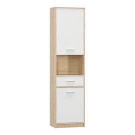 Ντουλάπα στήλη Letto pakoworld σε oak - λευκό ματ απόχρωση 50,2x34,3x195εκ - ΝΤΟΥΛΑΠΕΣ στο Milonadakis.gr