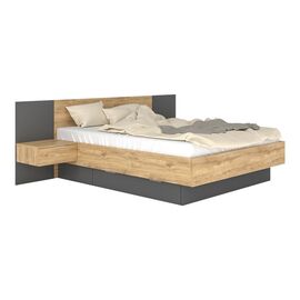 Κρεβάτι διπλό Kantri pakoworld σε sonoma - γκρι απόχρωση 160x200εκ - ΚΡΕΒΑΤΙΑ στο Milonadakis.gr