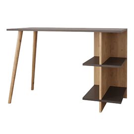 Γραφείο εργασίας Volet pakoworld σε oak- ανθρακί απόχρωση 114x56x76εκ - ΓΡΑΦΕΙΑ στο Milonadakis.gr