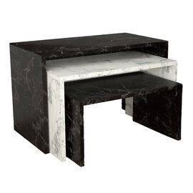 Τραπεζάκια σαλονιού Mabole pakoworld 3 τεμ σε εφέ μαρμάρου 65x35x45εκ - ΤΡΑΠΕΖΑΚΙΑ ΣΑΛΟΝΙΟΥ στο Milonadakis.gr