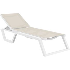 RIO ΞΑΠΛΩΣΤΡΑ WHITE/TAUPE ΠΟΛ/ΝΙΟΥ 187X69X33εκ. - ΞΑΠΛΩΣΤΡΕΣ στο Milonadakis.gr