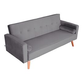 Καναπές-κρεβάτι Success pakoworld 3θέσιος βελούδο ύφασμα σε ανθρακί απόχρωση 190x80x84εκ - ΚΑΝΑΠΕΔΕΣ-ΣΑΛΟΝΙΑ στο Milonadakis.gr