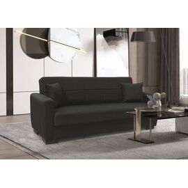 ANIMA BLACK ΥΦΑΣΜΑ 3ΘΕΣΙΟΣ ΚΑΝΑΠΕΣ/ΚΡΕΒΑΤΙ ΜΕ ΑΠΟΘ.ΧΩΡΟ 210X80X75εκ. - ΚΑΝΑΠΕΔΕΣ-ΣΑΛΟΝΙΑ στο Milonadakis.gr