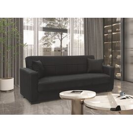ROVER BLACK ΥΦΑΣΜΑ 3ΘΕΣΙΟΣ ΚΑΝΑΠΕΣ/ΚΡΕΒΑΤΙ ΜΕ ΑΠΟΘ.ΧΩΡΟ 210X80X75εκ. - ΚΑΝΑΠΕΔΕΣ-ΣΑΛΟΝΙΑ στο Milonadakis.gr