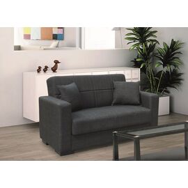 ROVER DARK GREY ΥΦΑΣΜΑ 2ΘΕΣΙΟΣ ΚΑΝΑΠΕΣ/ΚΡΕΒΑΤΙ ΜΕ ΑΠΟΘ.ΧΩΡΟ 150Χ80Χ75εκ. - ΚΑΝΑΠΕΔΕΣ-ΣΑΛΟΝΙΑ στο Milonadakis.gr