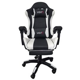 A6060 ΜΑΥΡΟ/ΛΕΥΚΟ ΠΟΛΥΘΡΟΝΑ GAMING/ΜΕ ΥΠΟΠΟΔΙΟ 64X62X113-121εκ. - ΚΑΡΕΚΛΕΣ ΓΡΑΦΕΙΟΥ στο Milonadakis.gr