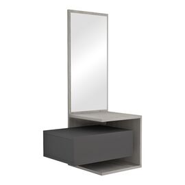 Τουαλέτα κρεβατοκάμαρας Kendi pakoworld κρεμαστή με καθρέπτη σε γκρι-sonoma απόχρωση 49.1x31.3x90εκ - ΣΥΡΤΑΡΙΕΡΕΣ - ΤΟΥΑΛΕΤΕΣ στο Milonadakis.gr