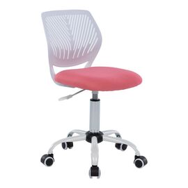 Καρέκλα γραφείου παιδική Kador pakoworld με ύφασμα mesh σε ροζ-λευκή απόχρωση 52x52x72-94εκ - ΚΑΡΕΚΛΕΣ ΓΡΑΦΕΙΟΥ στο Milonadakis.gr