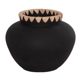 ΔΙΑΚΟΣΜΗΤΙΚΟ ΒΑΖΟ RENTON(L) HM4370 ΤΕΡΑΚΟΤΑ ΜΑΥΡH-ΠΛΕΞΗ ΨΑΘΑΣ ΣΤΟ ΣΤΟΜΙΟ Φ32x26,5Υεκ. - ΑΝΤΙΚΕΙΜΕΝΑ στο Milonadakis.gr