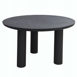 ΤΡΑΠΕΖΙ ΑΛΟΥΜΙΝΙΟΥ DOSUN HM6201.01 ΓΚΡΙ ΣΚΕΛΕΤΟΣ-3D PRINT ΓΥΑΛΙ-ΚΕΡΑΜΙΚΟ LOOK Φ120εκ - ΤΡΑΠΕΖΙΑ ΕΞ. ΧΩΡΟΥ στο Milonadakis.gr