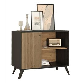 ΜΠΟΥΦΕΣ-ΚΟΝΣΟΛΑ ΜΕΛΑΜΙΝΗΣ KRUDEN HM9442.11 ΜΑΥΡΟ-ΦΥΣΙΚΟ 100x40x78.5Υεκ. - ΜΠΟΥΦΕΔΕΣ-ΚΟΝΣΟΛΕΣ στο Milonadakis.gr