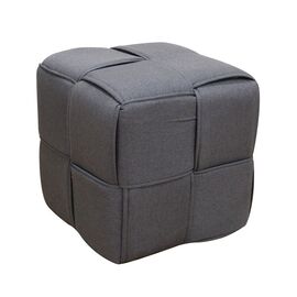 LINE ΣΚΑΜΠΟ GREY ΥΦΑΣΜΑ 40X40X40εκ. - ΠΟΥΦ - ΣΚΑΜΠΟ - ΜΠΑΟΥΛΟ στο Milonadakis.gr