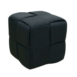 LINE ΣΚΑΜΠΟ BLACK ΥΦΑΣΜΑ 40X40X40εκ. - ΠΟΥΦ - ΣΚΑΜΠΟ - ΜΠΑΟΥΛΟ στο Milonadakis.gr