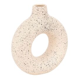 Βάζο Circkly pakoworld κεραμικό σε λευκή-μαύρη απόχρωση 27x9.5x30εκ - ΑΝΤΙΚΕΙΜΕΝΑ στο Milonadakis.gr