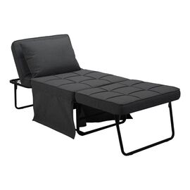 Πολυθρόνα-κρεβάτι Grejio pakoworld ύφασμα σε ανθρακί απόχρωση κα πόδι μαύρο μέταλλο 70x70x45εκ - ΚΑΝΑΠΕΔΕΣ-ΣΑΛΟΝΙΑ στο Milonadakis.gr