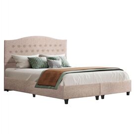 ΚΡΕΒΑΤΙ MALENA HM638.22 ΜΠΕΖ ΥΦΑΣΜΑ Τ. NUBUCK ΓΙΑ ΣΤΡΩΜΑ 150x200εκ. - ΚΡΕΒΑΤΙΑ στο Milonadakis.gr