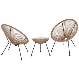 ΣΕΤ ΕΞΩΤΕΡΙΚΟΥ ΧΩΡΟΥ 3ΤΜΧ ACAPULCO HM21100 TWISTED WICKER-ΜΕΤΑΛΛΟ - ΣΕΤ ΣΑΛΟΝΙΑ στο Milonadakis.gr